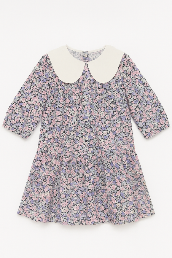 Aop Floral Peterpan Collar Dress Assorted