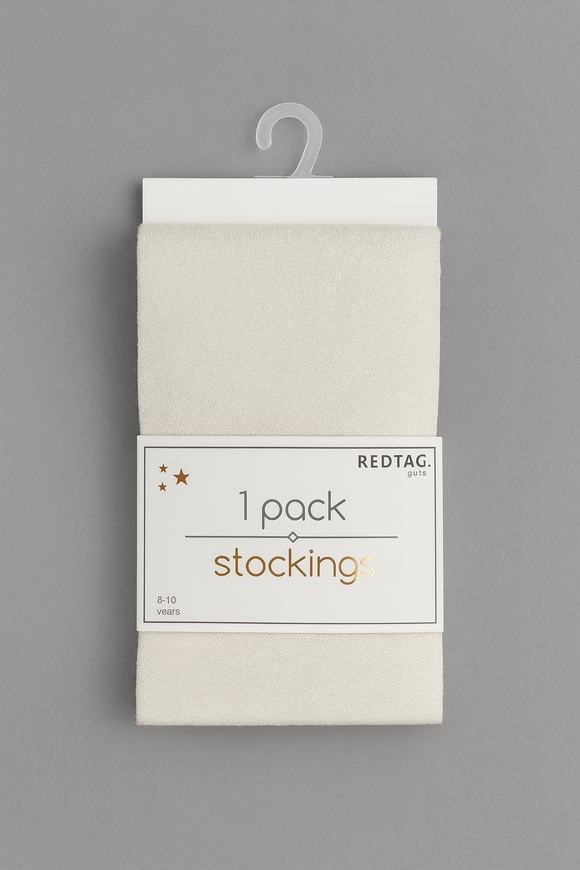 1 Pc Pk   Senior Girls One Design And One Color Tights  Ecru