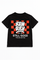 Black New Day Printed Short Sleeve T Shirt-2
