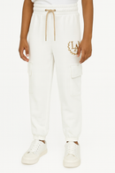 White Jogger With Cargo Pocket-1