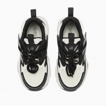 Black Overlayed Chunky Sneakers - 0