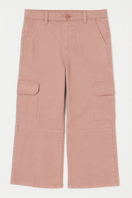 Dusty Pink Cargo Pocket Pants Pale Pink - 0