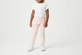Pink Placement Print Legging  Pale Pink 2 3 Years
