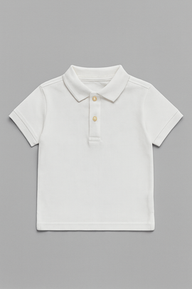 White  Basic Polo Shirt - 0