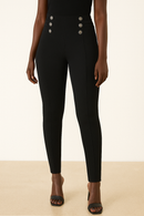 Black Leggings With Buttons-1