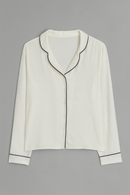 White Long Sleeves Pajama Set-2