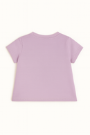 Lilac Heart Placement Print Puff Sleeve Lilac-3