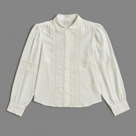 Ivory Lace Detailed Shirt - 0