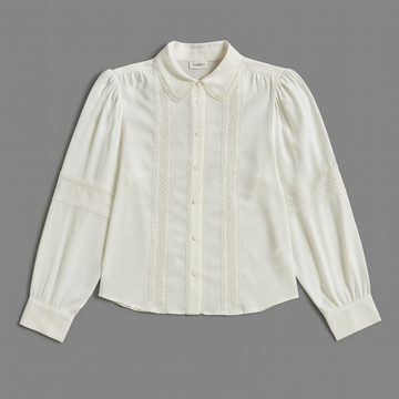 Ivory Lace Detailed Shirt - 0