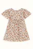 Off White Floral Aop Frill Sleeve Woven Dress White-2