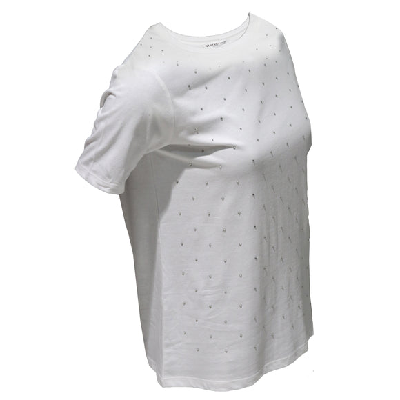 White Embellished T-Shirt