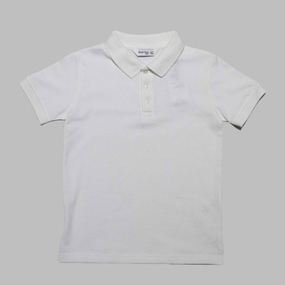 White Short Sleeve Polo Shirt White