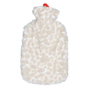 Beige   Pink 2L Hot Water Bag With Kintted Cover-2