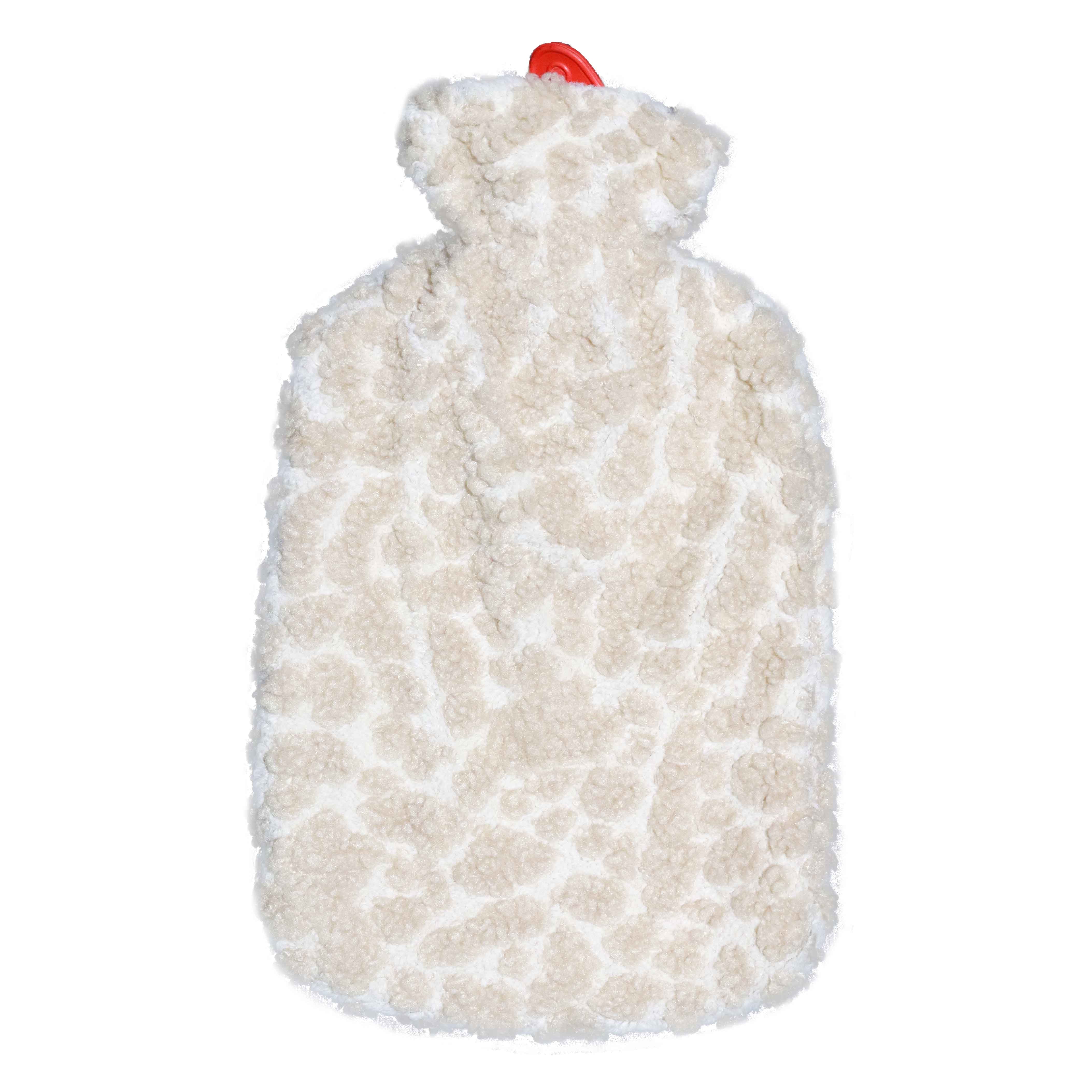 Beige   Pink 2L Hot Water Bag With Kintted Cover - 0