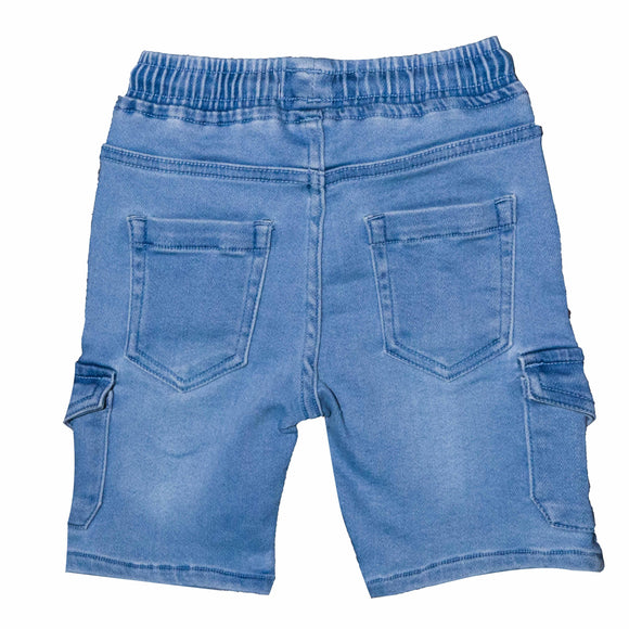 Blue Denim Cargo Shorts