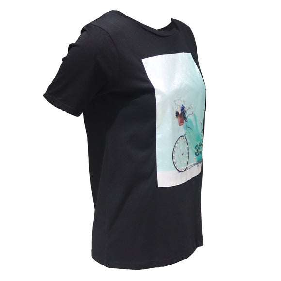 Black Print T-Shirt