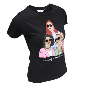 Charcoal  Embellished T Shirt - 0