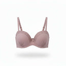 3 Pack Printed   Solid Balconette Bra With Lace And Ruching On Cup Assorted Nawao.com