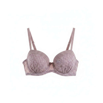 3 Pack Printed   Solid Balconette Bra With Lace And Ruching On Cup Assorted Nawao.com