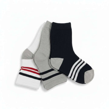 3 Pc Pk    Assorted Designs And Colorid Length Socks  Assorted Nawao.com