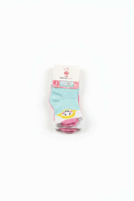 3 Pc Pk   Infant Girls Ankle Length Socks Jacquard Knit Assorted 3 12 Months Nawao.com