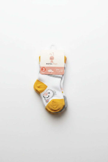 3 Pc Pk   Infant Girls Ankle Length Socks Jacquard Knit Assorted 3 12 Months Nawao.com