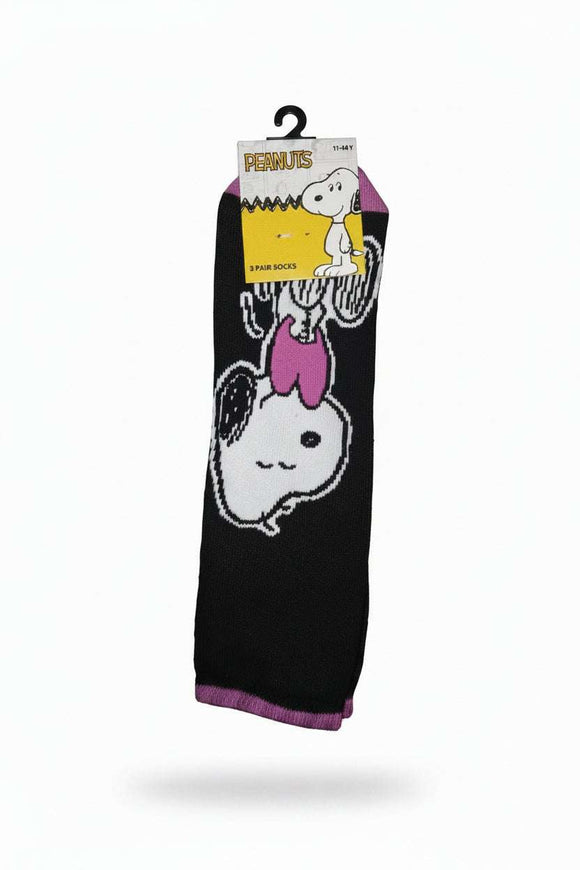 3 Pc Pk   Senior Girls Peanuts Ankle Length Socks  Assorted 8 11 Year Nawao.com