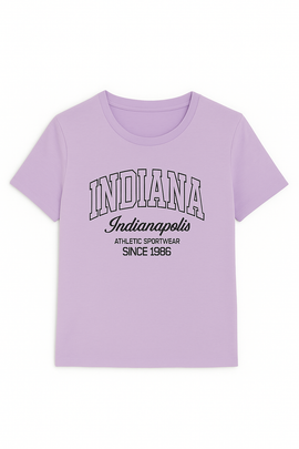 Pale Pink Graphic T Shirt Lilac - 0