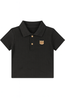 Black Jacquard Polo-2