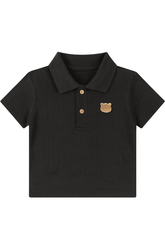 Black Jacquard Polo
