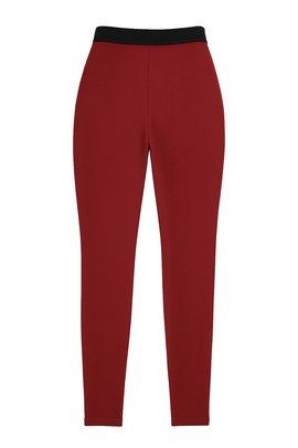 Burgundy Elastic Leggings - 0