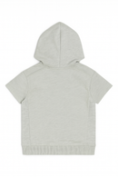 Junior Boys Grey Hoddie Short Sleeve T Shirt-3