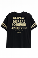 Black  Drop Shoulder T Shirt-2