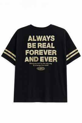 Black  Drop Shoulder T Shirt - 0