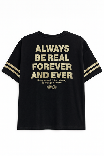 Black  Drop Shoulder T Shirt - 0