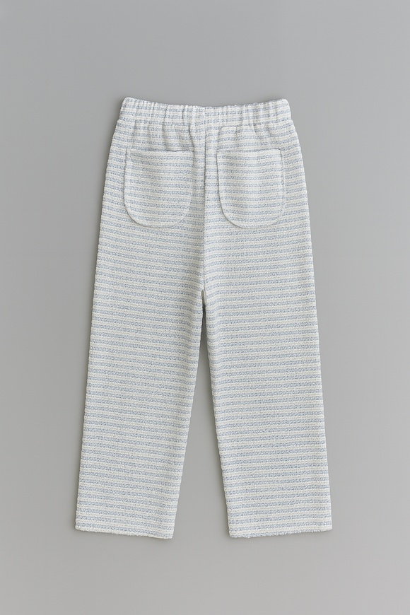 Blue Allover Stripes Casual Sets Blue