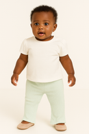 Sage Flared Trousers Green-1