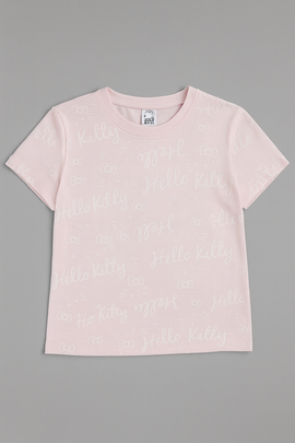 Pale Pink Barbie Allover Print Boxy T Shirts - 0