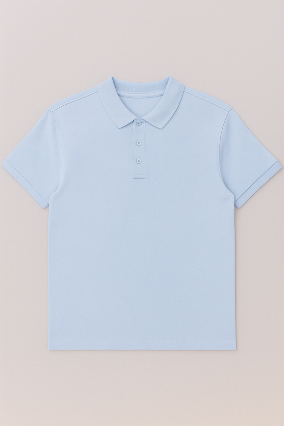 Solid Polo Shirt Pale Blue