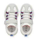 Grey Material Block Sneakers-2