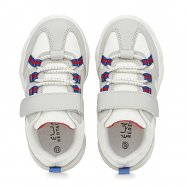 Grey Material Block Sneakers - 0