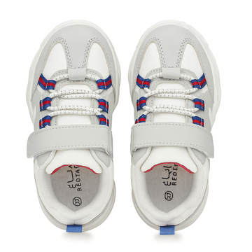 Grey Material Block Sneakers - 0