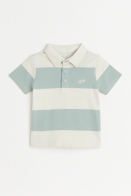 Off White Stripe Polo Shirt White - 0