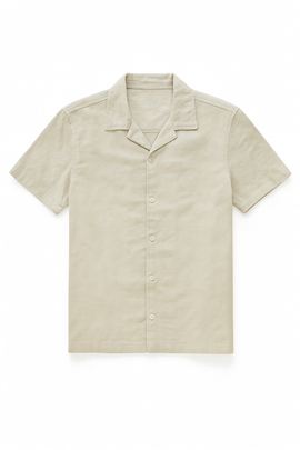 Beige Mens Casual Shirt - 0