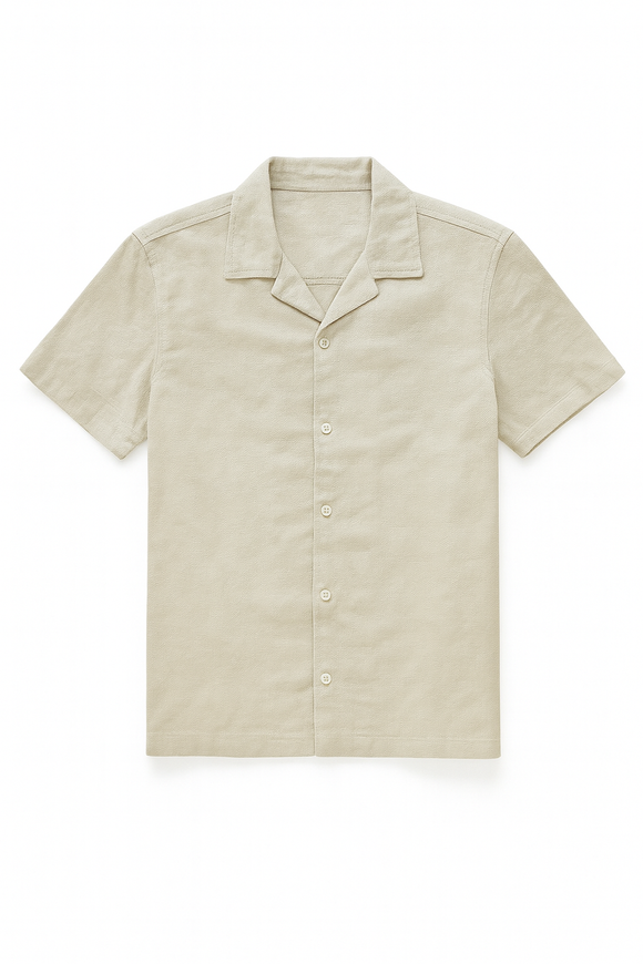 Beige Mens Casual Shirt