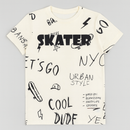 Cream Skater Allover Print Tee Cream-2
