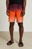 Red Gradient Printed Shorts Red-1