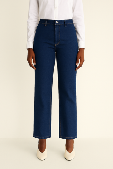 Dark Blue Marine Straight Jeans REDTAG