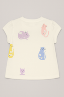 Ivory All Over Print Short Sleeves Tee Ivory-3