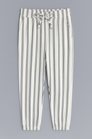 White Navy Stripes Knitted Pants Assorted-2